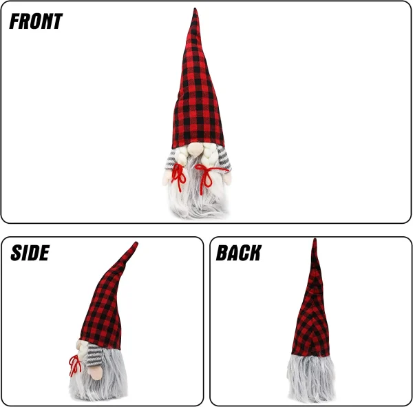 2pcs Couple Plush Gnome Ornaments Tabletop 5 2pcs Couple Plush Gnome Ornaments Tabletop - Image 3