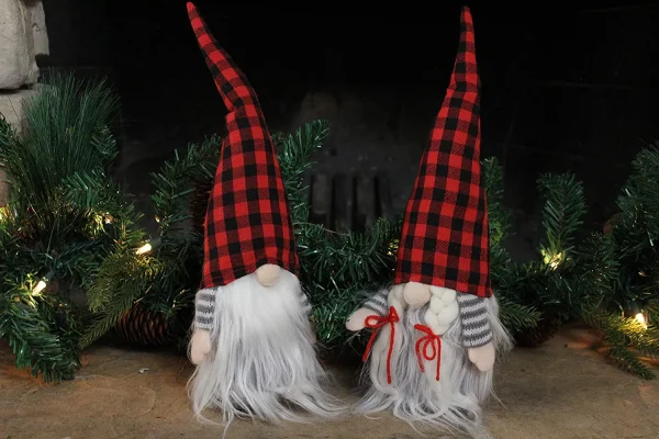 2pcs Couple Plush Gnome Ornaments Tabletop 7 2pcs Couple Plush Gnome Ornaments Tabletop - Image 5