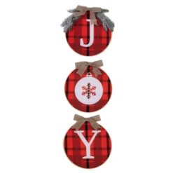 Christmas Buffalo Plaid Joy Sign -Christmas Decorations Christmas Joy Sign Buffalo Plaid Wreath 3 result 600x600 1