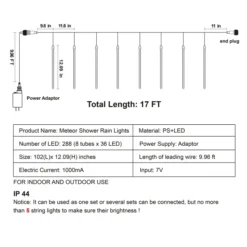 8 Tubes (12in) White Icicle String Meteor Shower Christmas Lights 10 8 Tubes (12in) White Icicle String Meteor Shower Christmas Lights -Christmas Decorations Christmas Meteor Shower Icicle String Lights 6 result 600x600 1