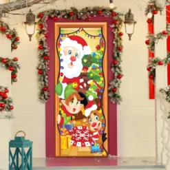 Christmas Multi-characters Door Cover, 3Pcs