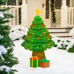 Christmas Tree Design Outdoor Yard Signs 22in