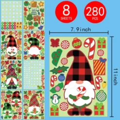 300pcs Christmas Gnome Window Clings 10 300pcs Christmas Gnome Window Clings -Christmas Decorations Christmas Window Clings Gnome 300 Pcs 3 result 600x600 1