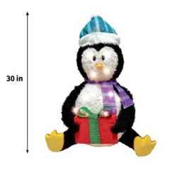 Collapsible LED Light Up Penguin Decoration 30in -Christmas Decorations Collapsible Penguin LED Yard Light 30in 3 600x600 1