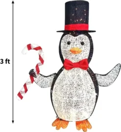 3ft 120 LED Collapsible Penguin Yard Light 13 3ft 120 LED Collapsible Penguin Yard Light -Christmas Decorations Collapsible Penguin LED Yard Light 3ft 5 600x654 1