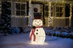 3ft Cotton Snowman LED Yard Light
