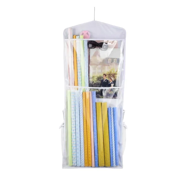Double Sided Hanging Wrapping Paper Organizer Storage 4 Double Sided Hanging Wrapping Paper Organizer Storage - Image 2