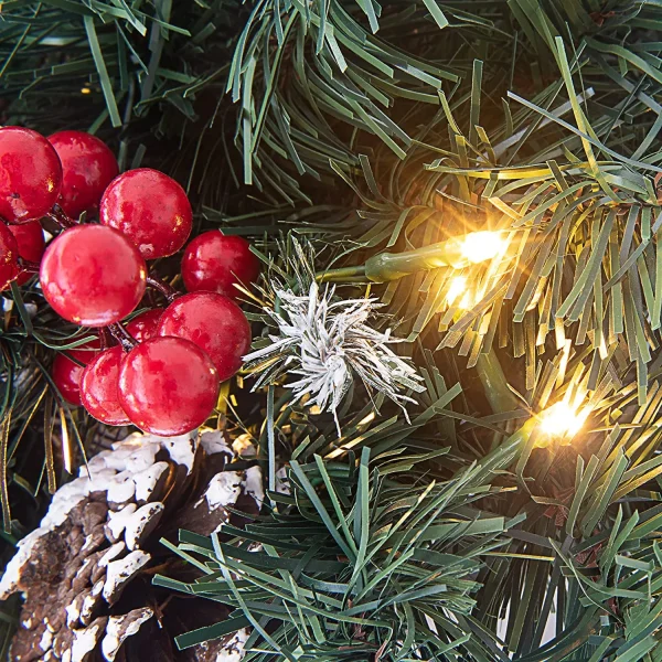Frosted Christmas Urn Fillers With Pine Cone And Red Berry 18in 5 Frosted Christmas Urn Fillers With Pine Cone And Red Berry 18in - Image 3