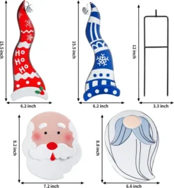 Snowman And Santa Christmas Yard Signs 13 Snowman And Santa Christmas Yard Signs -Christmas Decorations Gnome and Santa Metal Yard Signs result 600x646 1