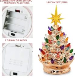 9.25in Prelit Gold Ceramic Tabletop Christmas Tree 13 9.25in Prelit Gold Ceramic Tabletop Christmas Tree -Christmas Decorations Gold Ceramic Christmas Tree 9in 6 result 600x628 1