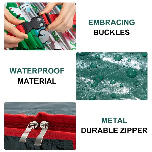 Green Christmas Gift Wrap Storage Box 40in 4 Green Christmas Gift Wrap Storage Box 40in - Image 2