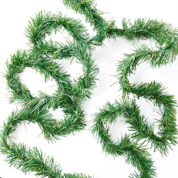 100ft 2pcs Artificial Green Christmas Garland 4 100ft 2pcs Artificial Green Christmas Garland - Image 2