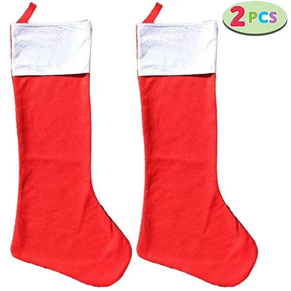 2pcs Jumbo Christmas Stockings Decoration 38in 4 2pcs Jumbo Christmas Stockings Decoration 38in - Image 2