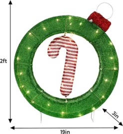 2ft LED Candy Cane Christmas Decoration 12 2ft LED Candy Cane Christmas Decoration -Christmas Decorations LED Yard Light Candy Cane Ornament 2ft 1 600x657 1