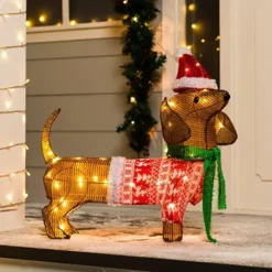 2ft LED Dog Christmas Decoration 11 2ft LED Dog Christmas Decoration -Christmas Decorations LED Yard Lights Tinsel Wiener Dog 2ft 2 600x600 1