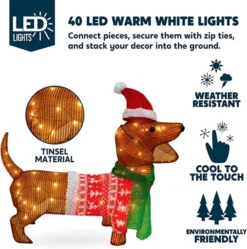 2ft LED Dog Christmas Decoration 10 2ft LED Dog Christmas Decoration -Christmas Decorations LED Yard Lights Tinsel Wiener Dog 2ft 3 600x606 1