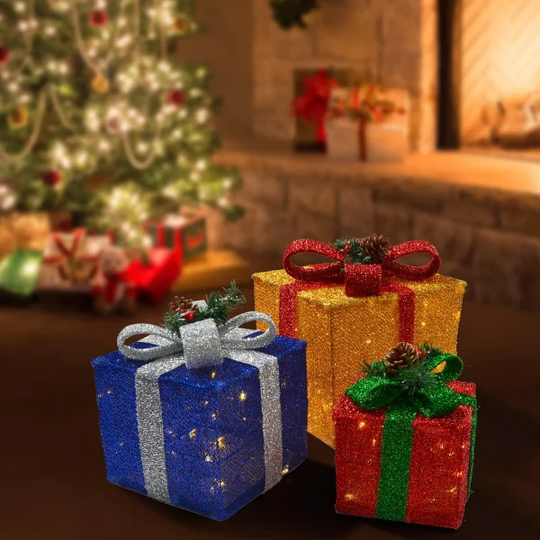 Lighted Gift Boxes 3 Lighted Gift Boxes