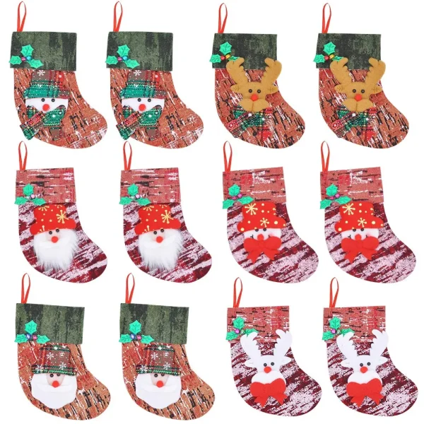 Mini Christmas Stockings 3 Mini Christmas Stockings