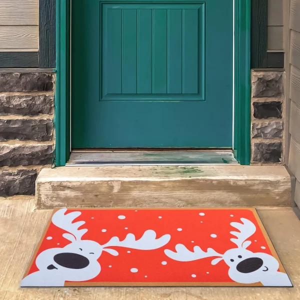 Peeking Reindeer Christmas Doormat 3 Peeking Reindeer Christmas Doormat