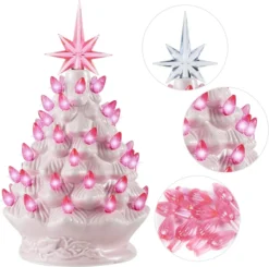 9in Ceramic Pink Tabletop Christmas Tree Prelit 11 9in Ceramic Pink Tabletop Christmas Tree Prelit -Christmas Decorations Pink Ceramic Christmas Tree 9in 4 result 1 600x596 1