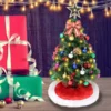 Pre Lit Table Top Christmas Tree Decoration 24in 1 Pre Lit Table Top Christmas Tree Decoration 24in -Christmas Decorations Prelit Tabletop Christmas Tree with Tree Skirt 24in 1 result 600x600 1