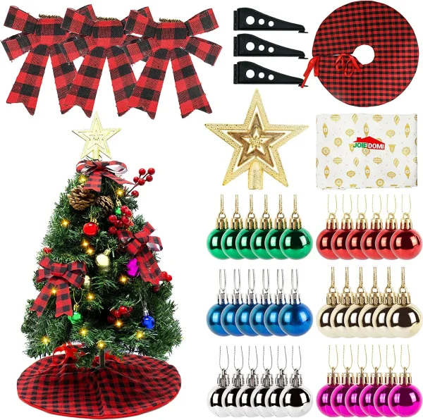 50 LED Pre Lit Artificial Mini Christmas Tree 24in 8 50 LED Pre Lit Artificial Mini Christmas Tree 24in - Image 6