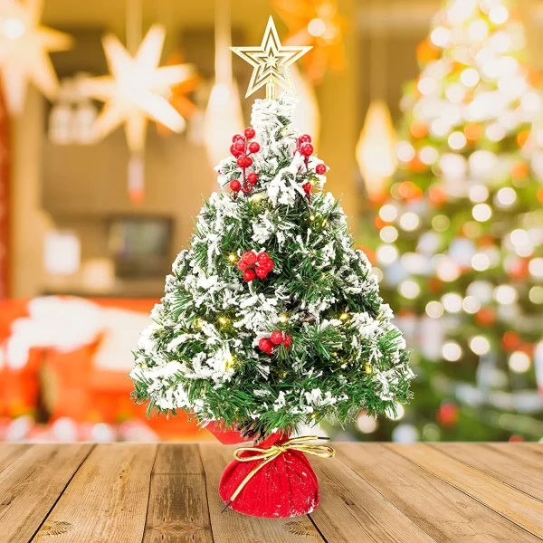 Prelit LED Artificial Mini Christmas Tree 8 Prelit LED Artificial Mini Christmas Tree - Image 6