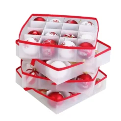 Red Plastic Ornament Storage Box 10 Red Plastic Ornament Storage Box -Christmas Decorations Red Plastic Ornament Storage Box 3 1 600x600 1