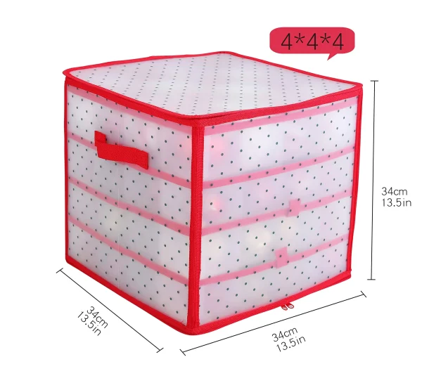 Red Plastic Ornament Storage Box 8 Red Plastic Ornament Storage Box - Image 6