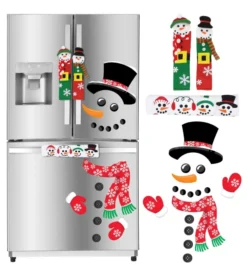 Snowman Handle Covers And Magnets Kitchen Christmas Decor