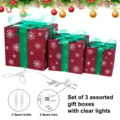 3pcs Snowflakes Light Up Christmas Gift Boxes 10 3pcs Snowflakes Light Up Christmas Gift Boxes -Christmas Decorations Set of 3 Snowflakes Christmas Light Gift Boxes Decor 4 result 600x600 1
