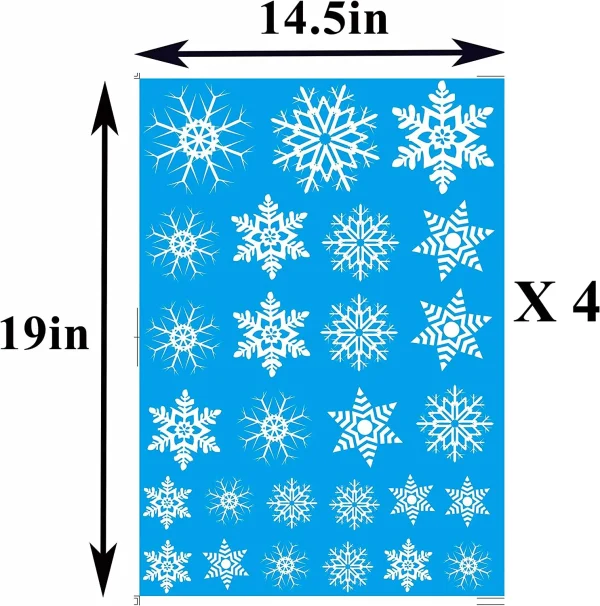 38Pcs Snowflake Window Clings Decal Stickers 4 38Pcs Snowflake Window Clings Decal Stickers - Image 2