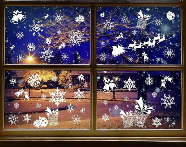 38Pcs Snowflake Window Clings Decal Stickers 6 38Pcs Snowflake Window Clings Decal Stickers - Image 4
