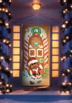 Gingerbread House Door Cover 72in X 30in 7 Gingerbread House Door Cover 72in X 30in -Christmas Decorations Sweet Gingerbread Door Cover 3 result 600x862 1