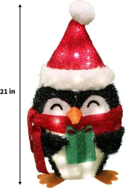 80 LED Tinsel Penguin Christmas Yard Lights 21in 12 80 LED Tinsel Penguin Christmas Yard Lights 21in -Christmas Decorations Tinsel Penguin LED Yard Light 21in 1 1 600x893 1
