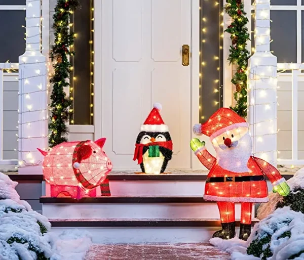 80 LED Tinsel Penguin Christmas Yard Lights 21in 8 80 LED Tinsel Penguin Christmas Yard Lights 21in - Image 6