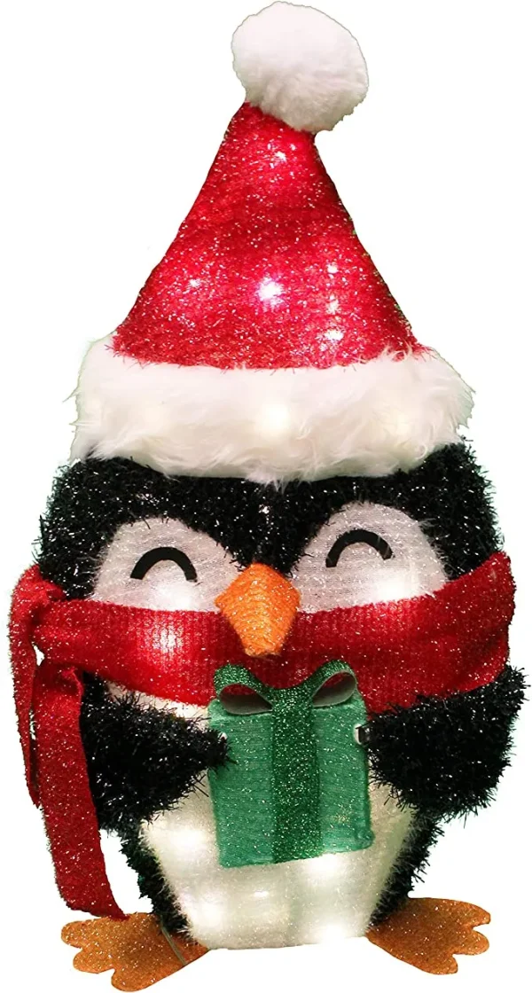 80 LED Tinsel Penguin Christmas Yard Lights 21in 5 80 LED Tinsel Penguin Christmas Yard Lights 21in - Image 3