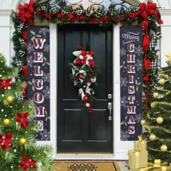 Welcome And Merry Christmas Front Porch Signs